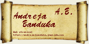 Andreja Banduka vizit kartica